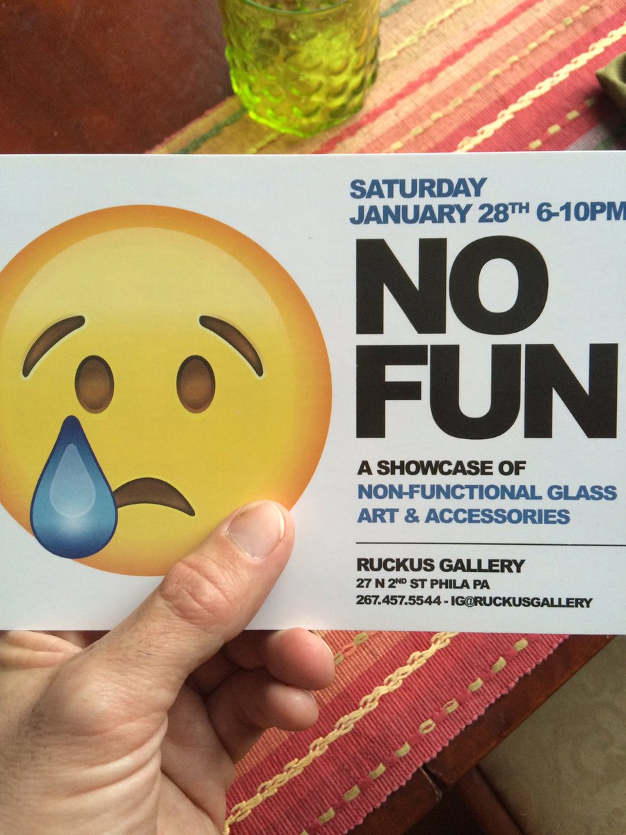 Who wants to have No Fun?!? Check it out #RuckusGallery this Saturday - 27 N 2nd St, Philly