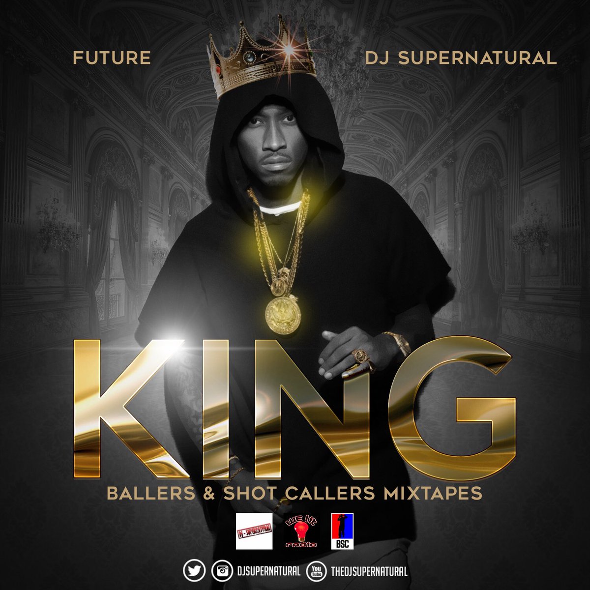 DJSUPERNATURAL's tweet photo. THURS
#BALLERSANDSHOTCALLERS #mixtapes
@1future KING! https://t.co/c7b4b1e4Dt  
@WeLitRadio dl the app
Itunes or google play 
ON NOW 24-7 https://t.co/dKYiCu282d