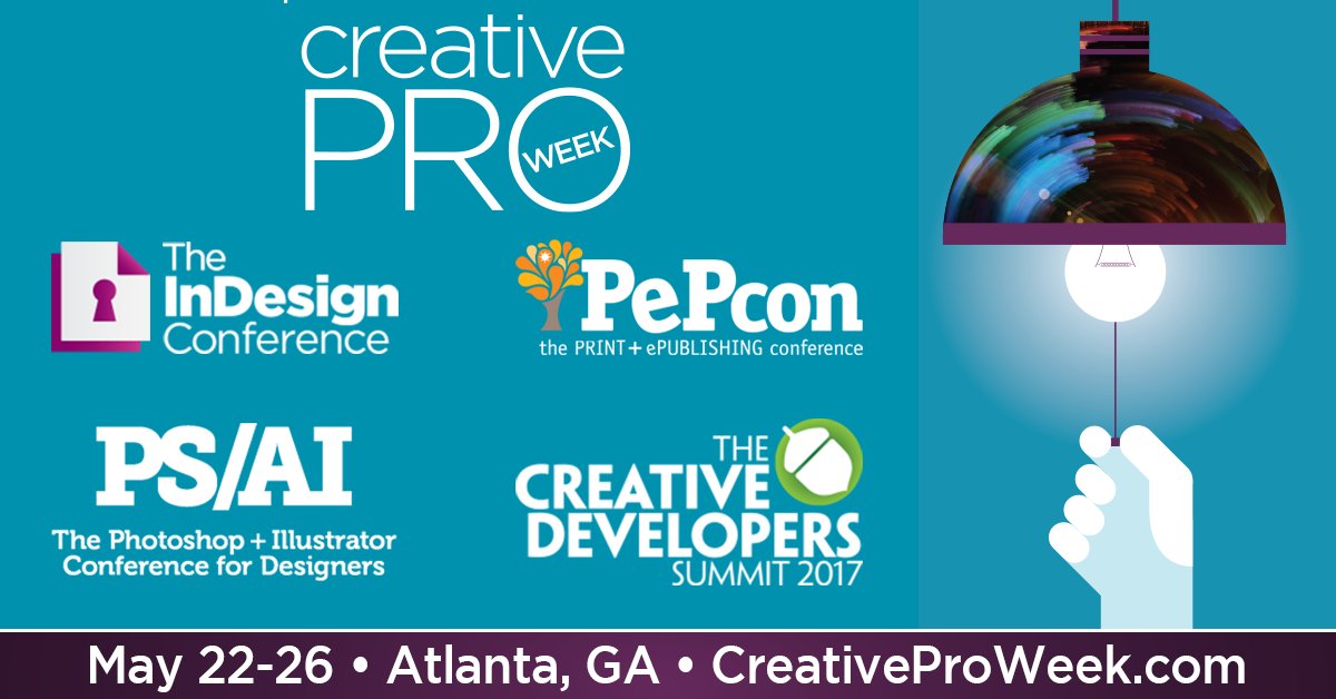 InDesignMag's tweet image. Are you coming to #CProWeek 2017? If so, RSVP on the official Facebook Event and help spread the word!
facebook.com/events/6076615…