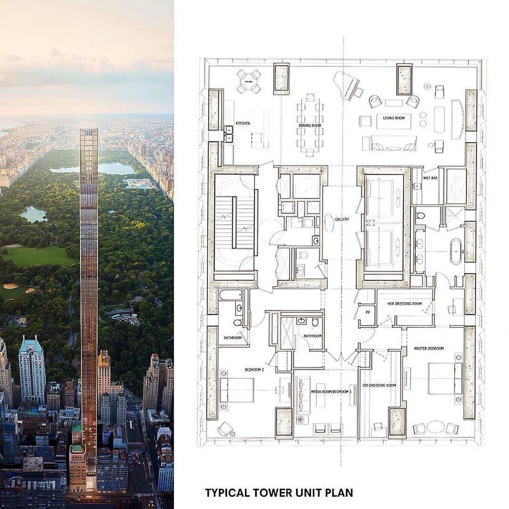 dklarchitecture's tweet photo. Typical Floor Plan of the #111w57 #nyc #architecture #jdsdevelopment #realestate #manhatta… https://t.co/qODaGSch0w https://t.co/i9QQzejDP3