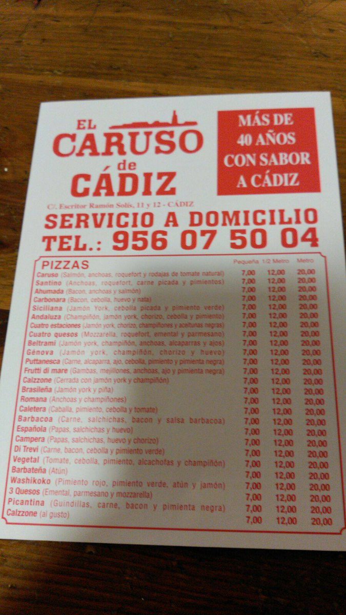 trama entrada Ocurrencia El Caruso de Cádiz on Twitter: "Servicio a domicilio sin coste añadido, pasta fresca, calzzones, pizzas al horno de piedra... ¡REPETIRÁS! 956075004🍕🍝 #COAC2017P2 https://t.co/4YKmElGRmO" / Twitter trama entrada Ocurrencia El Caruso de Cádiz on Twitter: "Servicio a domicilio sin coste añadido, pasta fresca, calzzones, pizzas al horno de piedra... ¡REPETIRÁS! 956075004🍕🍝 #COAC2017P2 https://t.co/4YKmElGRmO" / Twitter