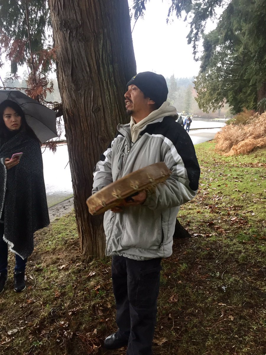 IndigenousBC's tweet photo. Guests of @TalaysayTours on the  #SpokenTreasures tour, listening to a #traditional Squamish song. https://t.co/8YgAJo3sn6