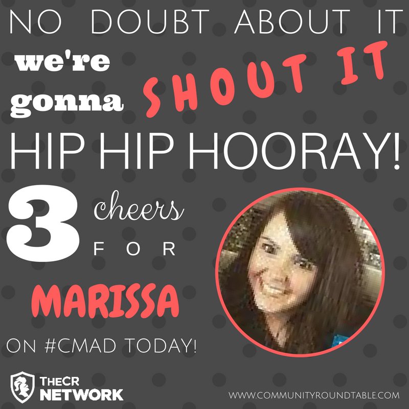 TheCR's tweet photo. We are tipping our hat to you Marissa! Happy #CMAD2017 @missmariss https://t.co/Ktk0GhTPcf