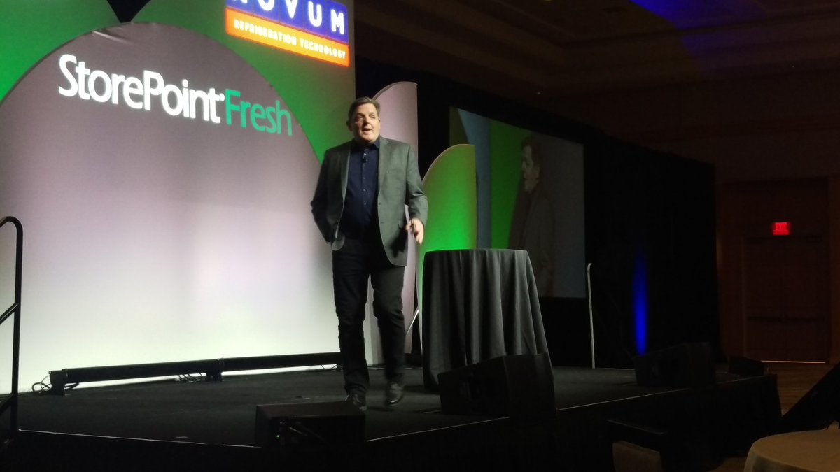 hollyhedeman's tweet photo. @SPFreshEvent welcomes Dennis McGrath from @Starbucks talking about transforming innovation.  #spfresh17 https://t.co/1h5mzYLF2d