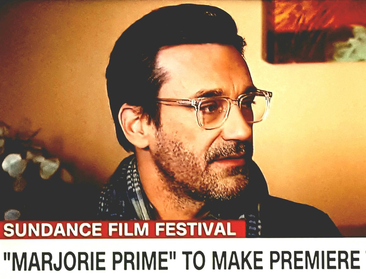 HaymesLive's tweet image. #JonHamm break a leg with #MarjoriePrime premiere tonight @sundancefest as holographics spark com-dram, sim-sim to some in devel @EntDynamix