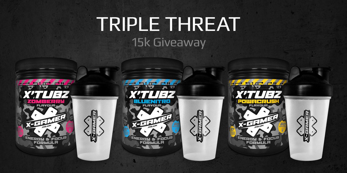WIN The @XGamerEnergy Triple Threat 15k Give Away!! Just Like, RT &amp; Follow!! 3 Winners Take A Tub &amp; Mixr Each!! Ends 27/01/16, 10PM!! Go!!..