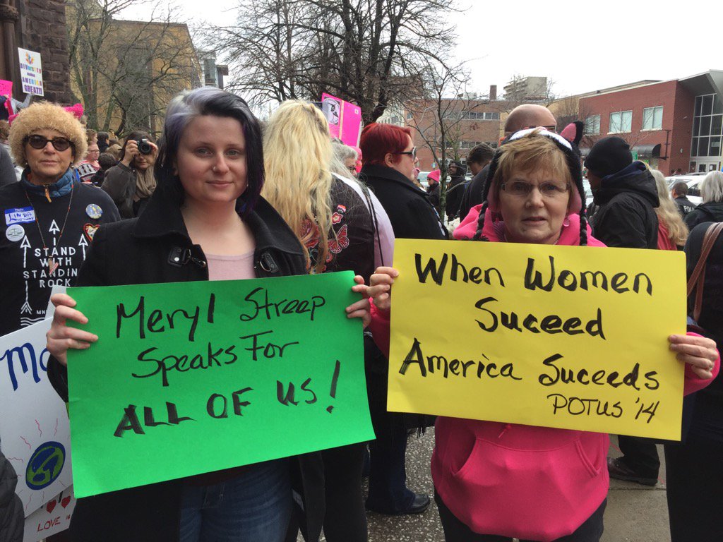 JanMiddle23's tweet image. #4ellen Buffalo NY. My daughter and I ready to rally.