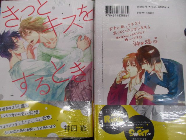 アニメイト京都 新刊情報 幻冬舎より Blコミックス新刊 入荷しましたどすえ 注目タイトルは西原ケイタ先生 天使がコチラにおりまして 神田猫先生 きっとキスをするとき 三田織先生 僕らの食卓 となっています それぞれにメッセージ
