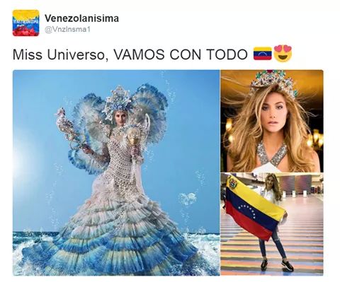 92b250e31e4c4f5's tweet photo. Permiso que llego VENEZUELA La que pone a temblar a todas #MissUniverse #MissVenezuela https://t.co/dm9lumMlLk