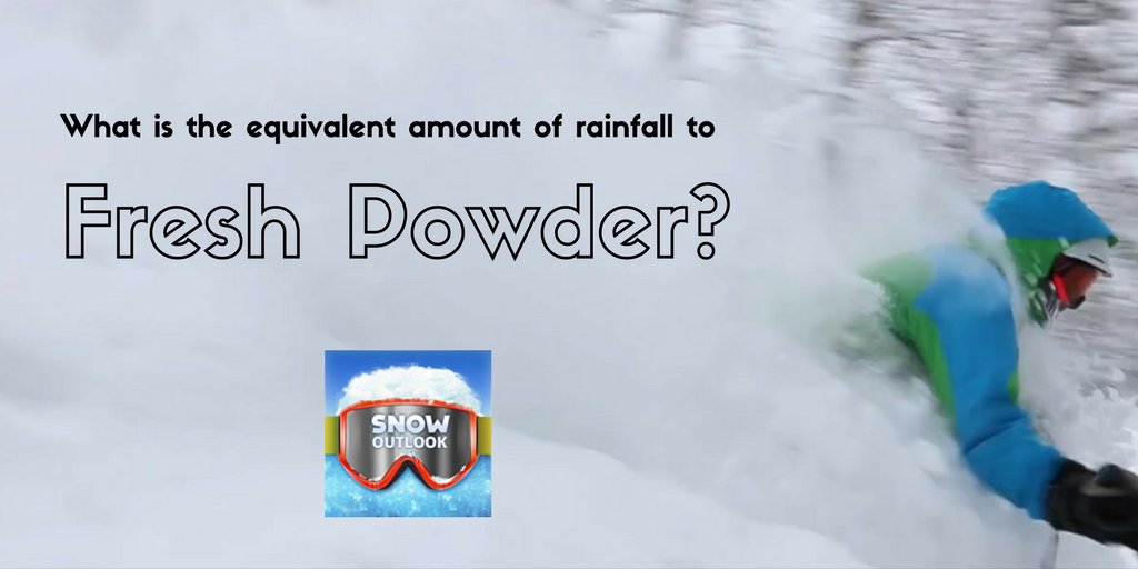 snowoutlook's tweet photo. 15 in (38.1 cm) of fresh powder is equivalent to 1 in (25.4mm) of rain. 
#Powder #Outlook for any #Ski #Resort  at https://t.co/L7gtmc9VM6 https://t.co/RBteNJn5qC
