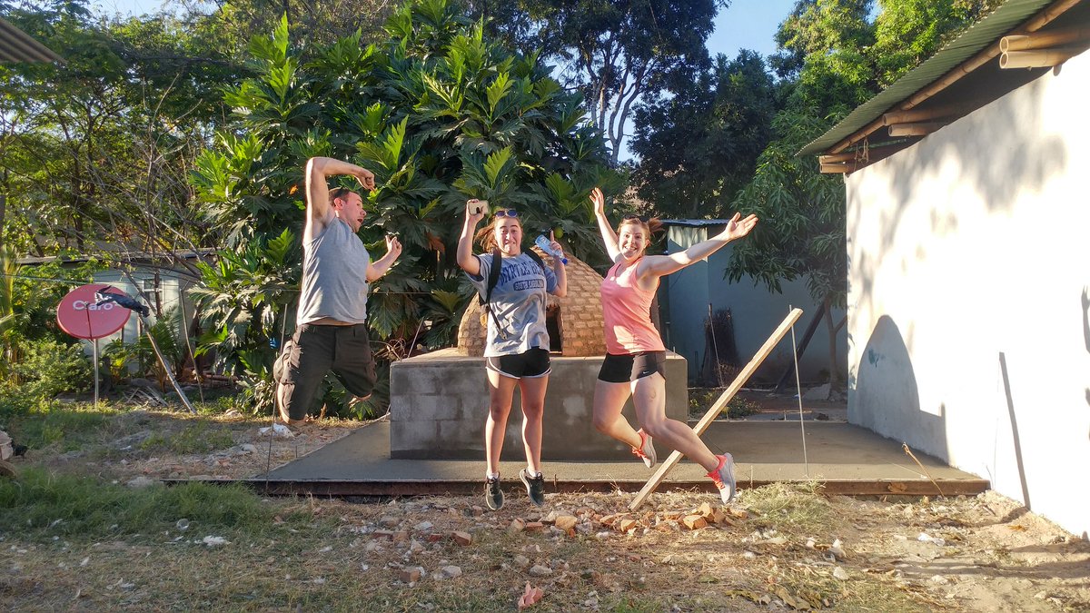 It's all in a good days work. Almost finished the bake oven for Causelife village in Guatemala. <a href="/HopeofLife_Intl/">Hope of Life</a>