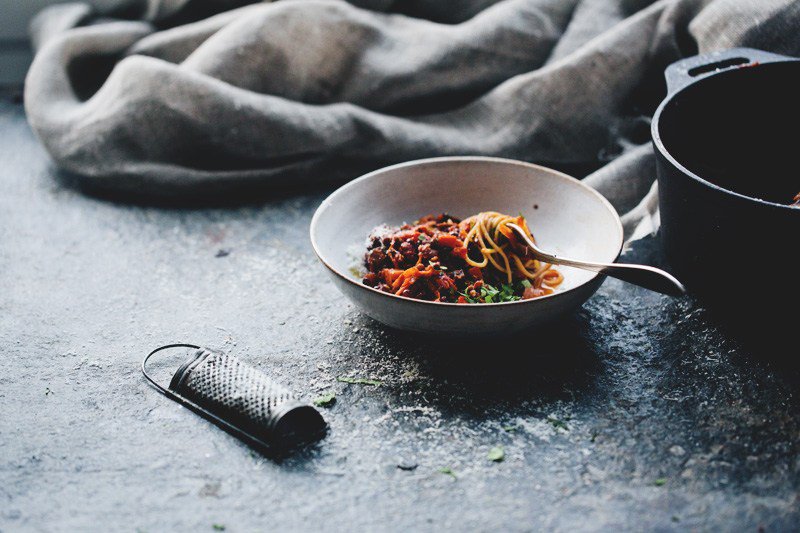 Black Lentil &amp; Vegetable Bolognese: greenkitchenstories.com/black-lentil-v… #healthyfood #healthylife #indieFORK #ChalkPointNYC