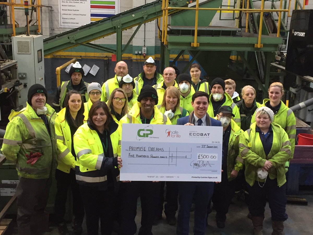 Systemedics's tweet image. A wonderful gesture and £500 donation to terminally ill children's charity 'Promise Dreams' from my client G &amp;amp; P Batteries. A big well done!
