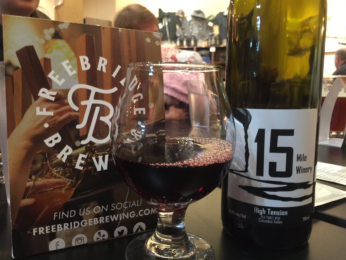 Wine, brews and food. What more do you need on a Monday after work? <a href="/freebridgebrew/">Freebridge Brewing</a> #mondaymotivation