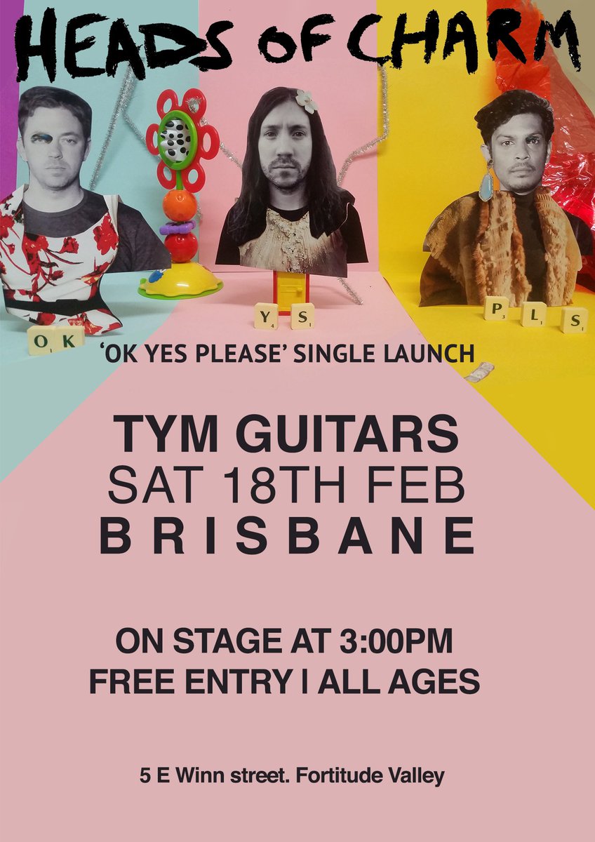 TymGuitars's tweet image. @headsofcharm are playing a FREE and ALL AGES instore at Tym guitars. You should REALLY be there.