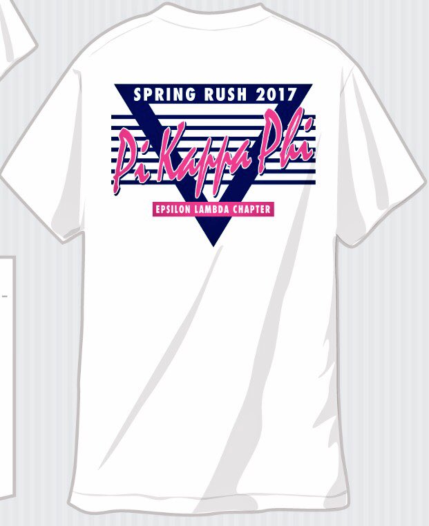 PiKappUpstate's tweet photo. Spring Rush starts next week! We will be selling these shirts for pre-sale starting tomorrow #RushPiKapp #SpringRush2017 https://t.co/8vc5cPXVBl