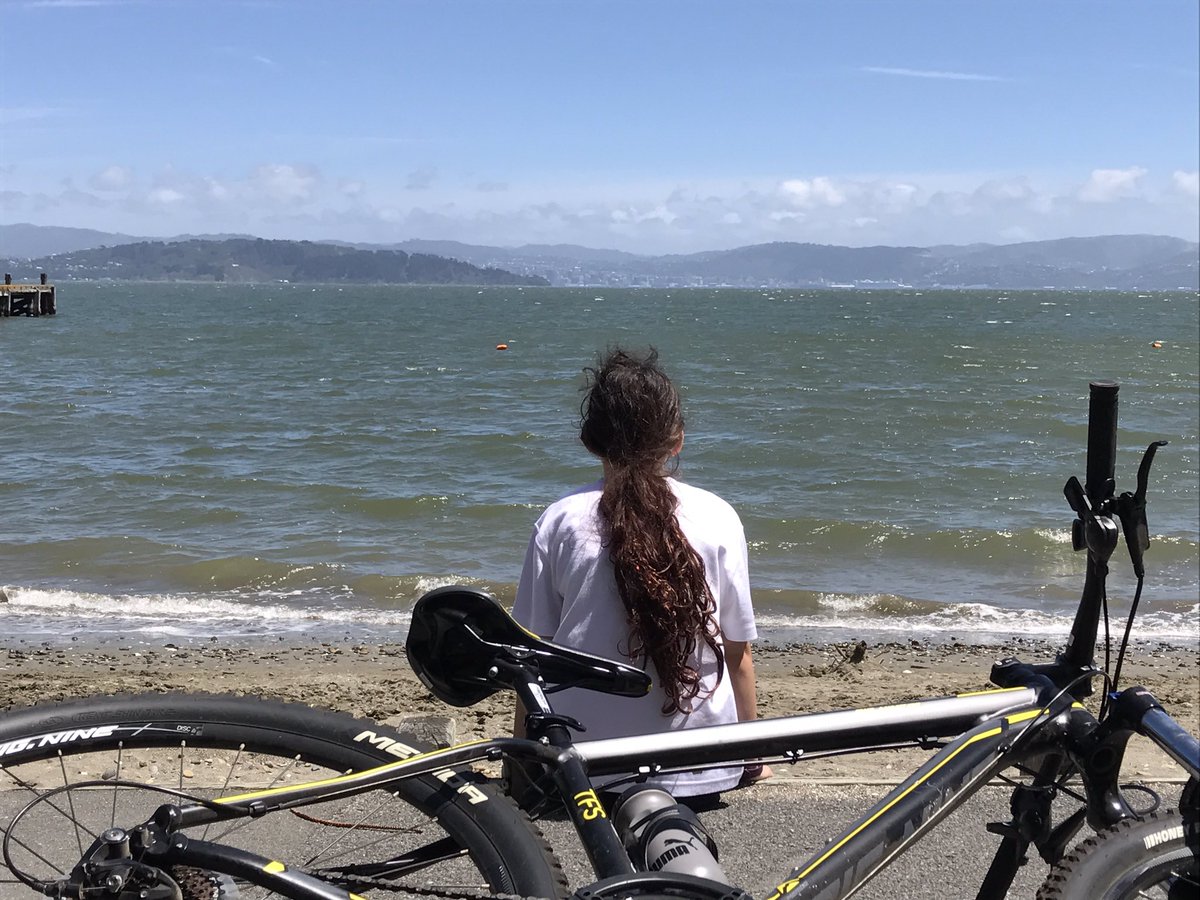 A well deserved rest after a bike ride to Days Bay.