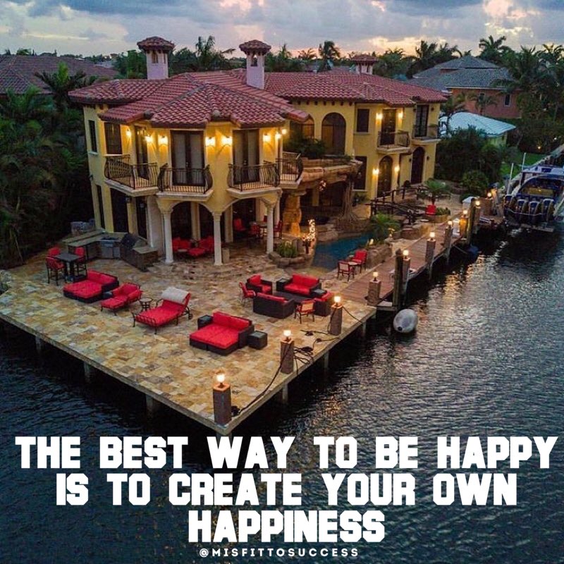 MisfitToSuccess's tweet photo. The best way to be happy is to create your own happiness. 
 #misfittosuccess #quotes #quoteoftheday #entrepreneur #motivation #inspiration https://t.co/f6Tm7qKz5M