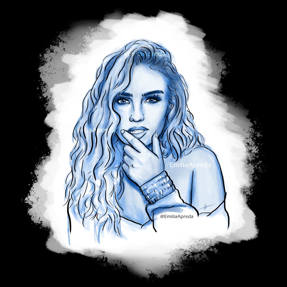 EmiliaApreda's tweet photo. Blue Perrie @LittleMix https://t.co/Cm24PafOfS