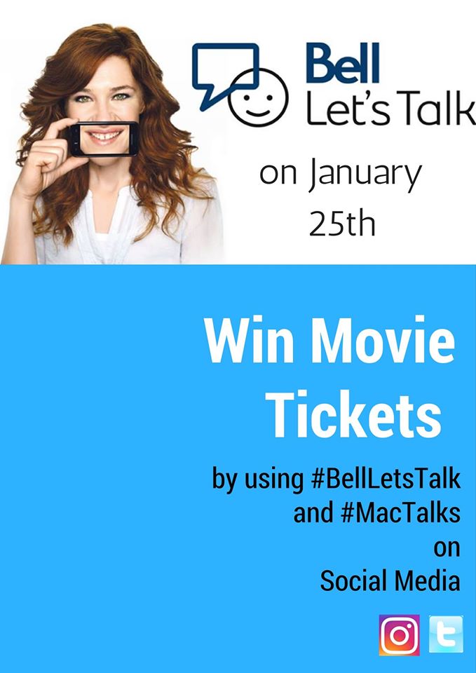 liveatmac's tweet photo. This Wednesday is #BellLetsTalk Day. Bell will donate 5¢ to mental health initiatives for every tweet/retweet using #BellLetsTalk. #MacTalks https://t.co/fw1E7tDn8x