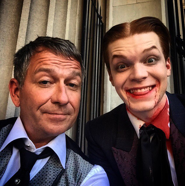 seanpertwee's tweet photo. Happier times . When #jeromevaleska was alive . #Gotham https://t.co/O95X2DQO3g