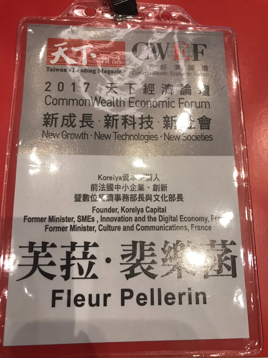 fleurpellerin's tweet photo. Talking about entrepreneurship, VC trends in Europe and of course #FrenchTech at the Commonwealth Economic Forum in #Taipei @LaFrenchTech https://t.co/diO2mUWm9y