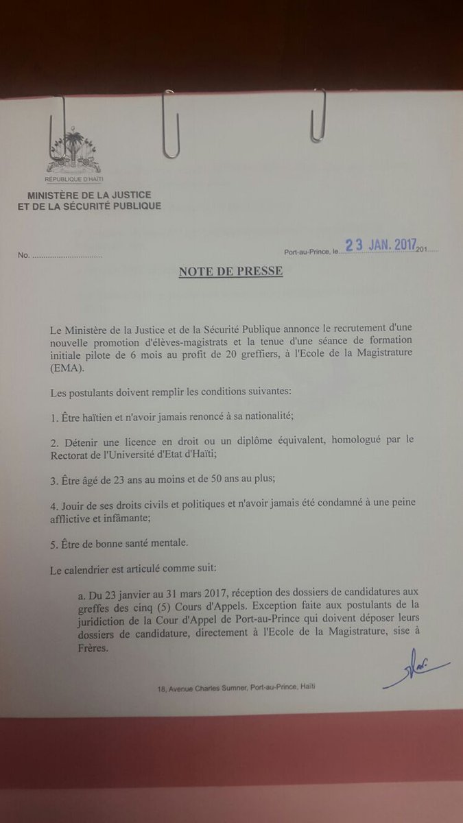 Ministere Justice Ht Mjsphaiti Twitter