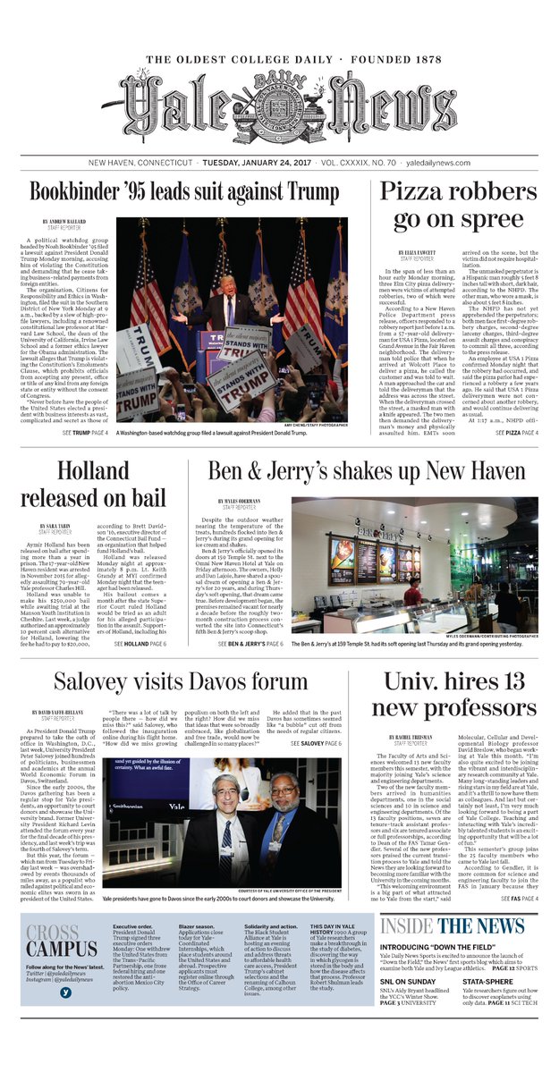 Yale Daily News On Twitter Preview Today S Front Page And Read On Https T Co Jtgpf1wtzu