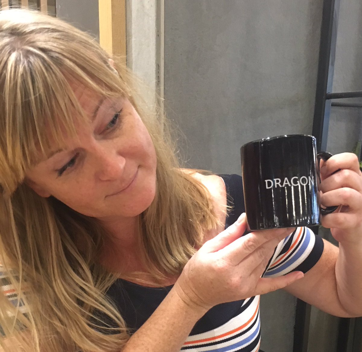 HeyBrandyScott's tweet photo. Thanks for inviting me to be a dragon @Vanessa_North @JESSICTDept. Great fun - and I love my mug! Malc says it's very fitting... https://t.co/1FOY4Pk8a3