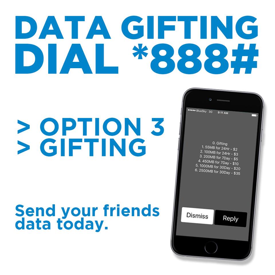 BlueskyAmSamoa's tweet photo. Have you tried #DataGifting🎁 yet?
It's quite frankly our new favorite thing, besides the fact that we increased MB for prepaid data bundles! https://t.co/s1gO69tsGT