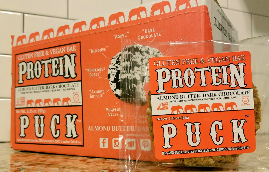 #ProteinPuck #GlutenFree #Vegan, #NonGMO #ProteinPacked #FiberRich #EnergyBar #FromNature 
ALMND BUTER DRK CHOCLATE proteinpuck.com