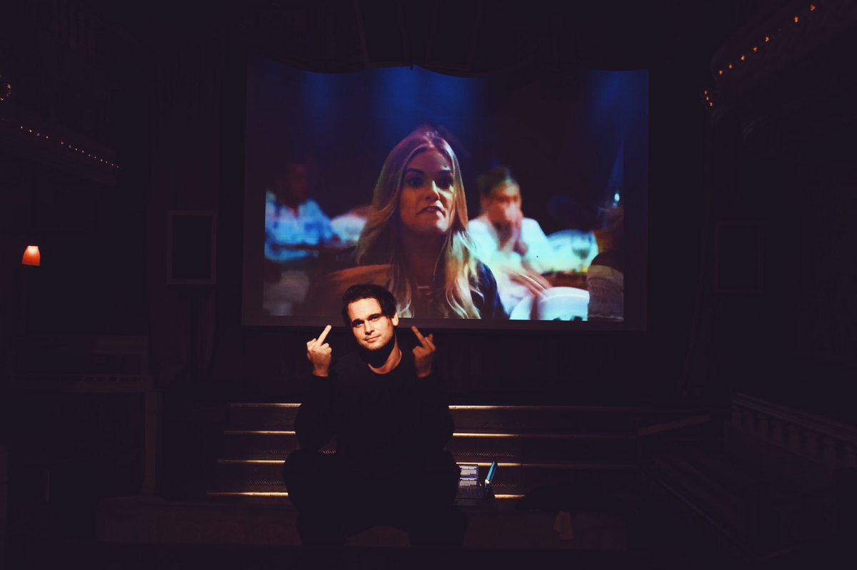 stephenmcgeeee's tweet photo. Rented out a theater, just to be a bitch. @laurenwirkus #summerhouse https://t.co/vJqy4k8ASv