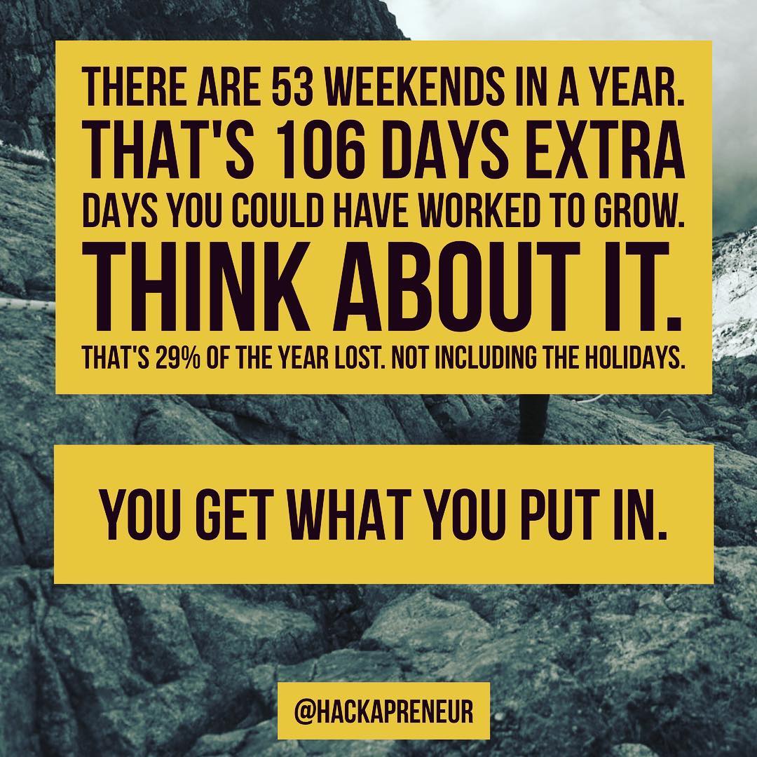 hackapreneur's tweet photo. Not finding growth? Some aren't spending the right time. How are you spending yours? Obviously its about working smart vs hard. Or do both😄 https://t.co/gSF5FJl4hh