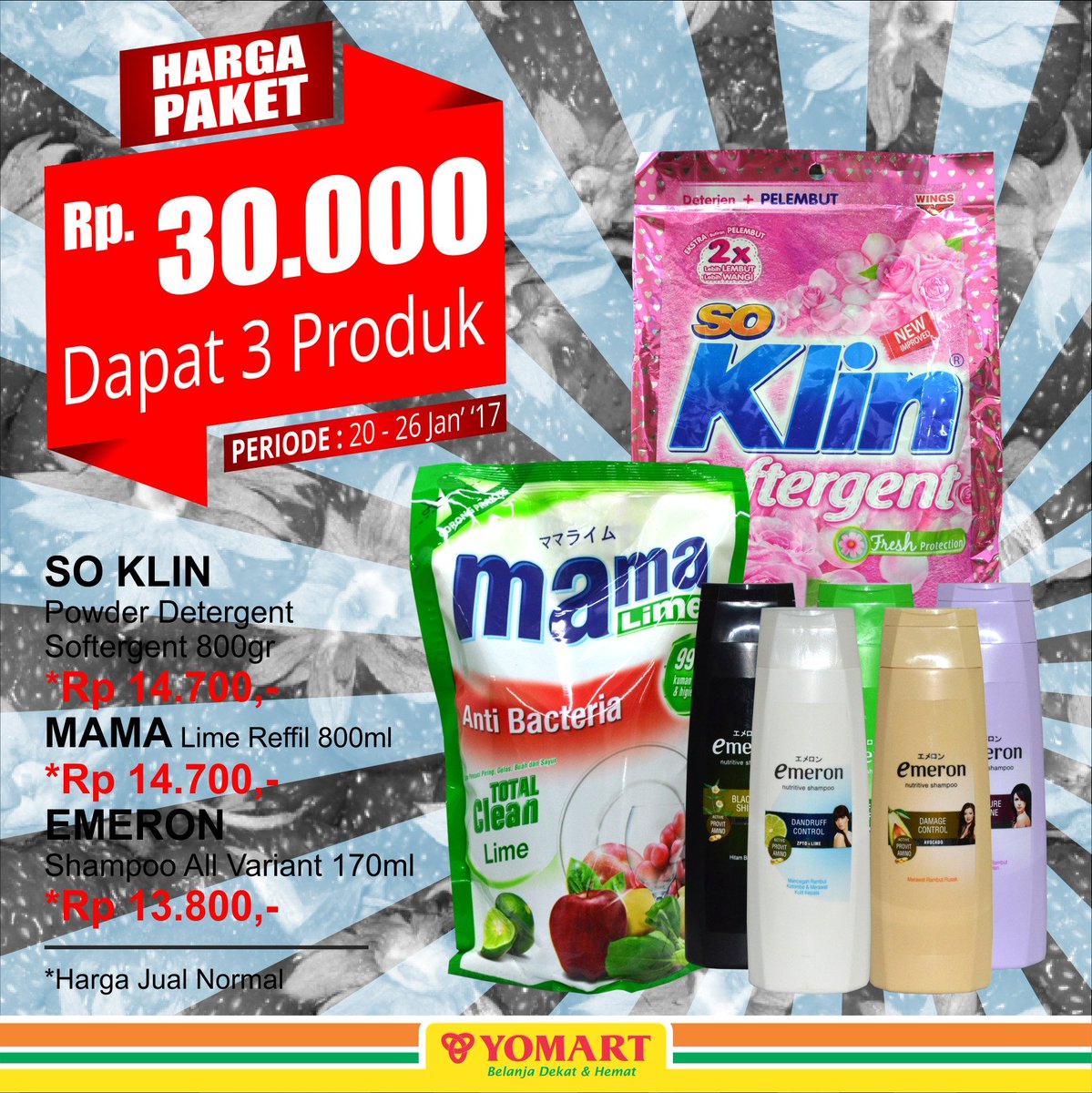 YomartOfficial's tweet photo. Dapatkan Promo Paket Hemat #BUMING minggu ini, untuk pembelian 3 Produk berikut ini hanya seharga Rp. 30.000,-!! Periode: 20 - 26 Jan' '17. https://t.co/7lYTDwkbLb