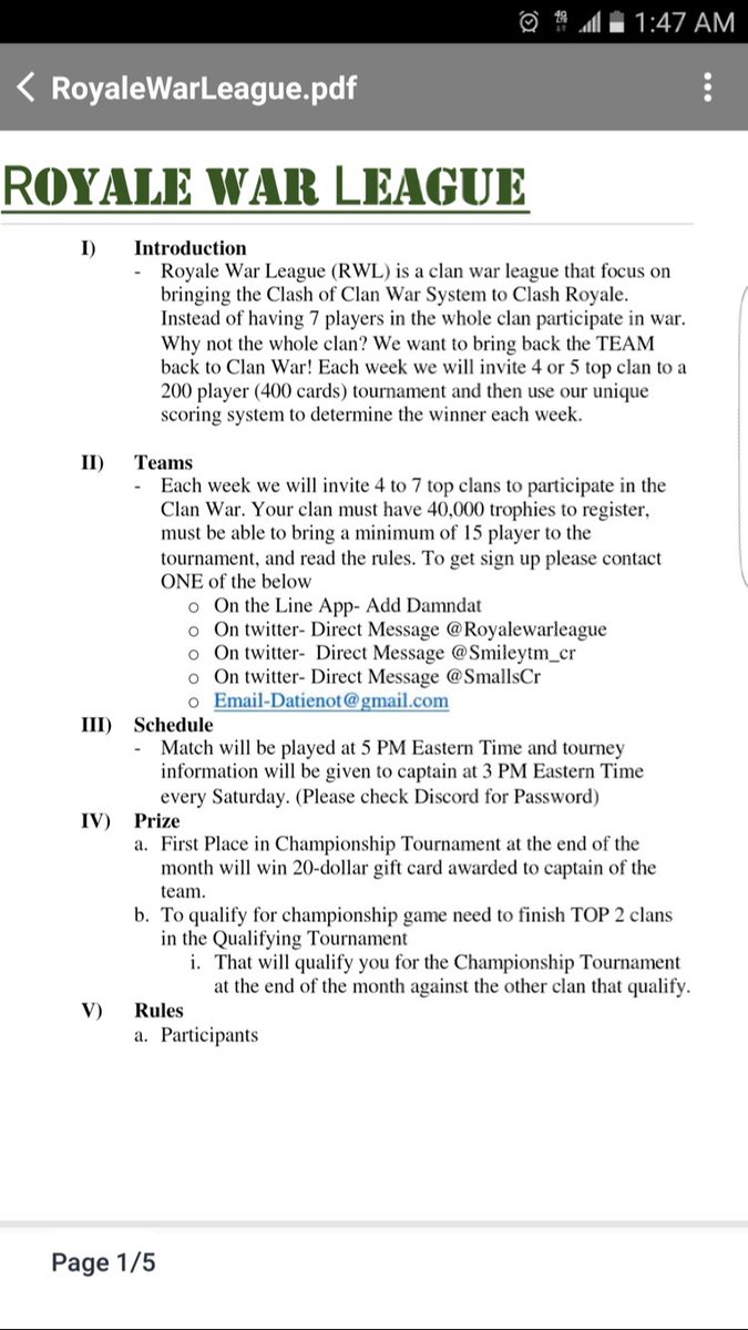 Royale War League tweet media