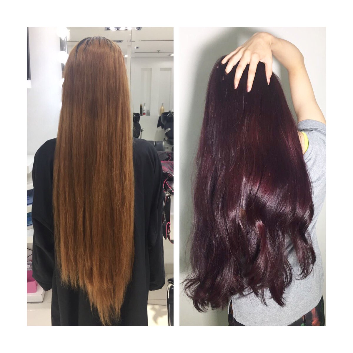 BlueBrushDoha's tweet photo. Our expert colorists know how to get the perfect #burgundyhair #redhairdontcare @bluebrushdoha ! https://t.co/A1NqKr9FtG