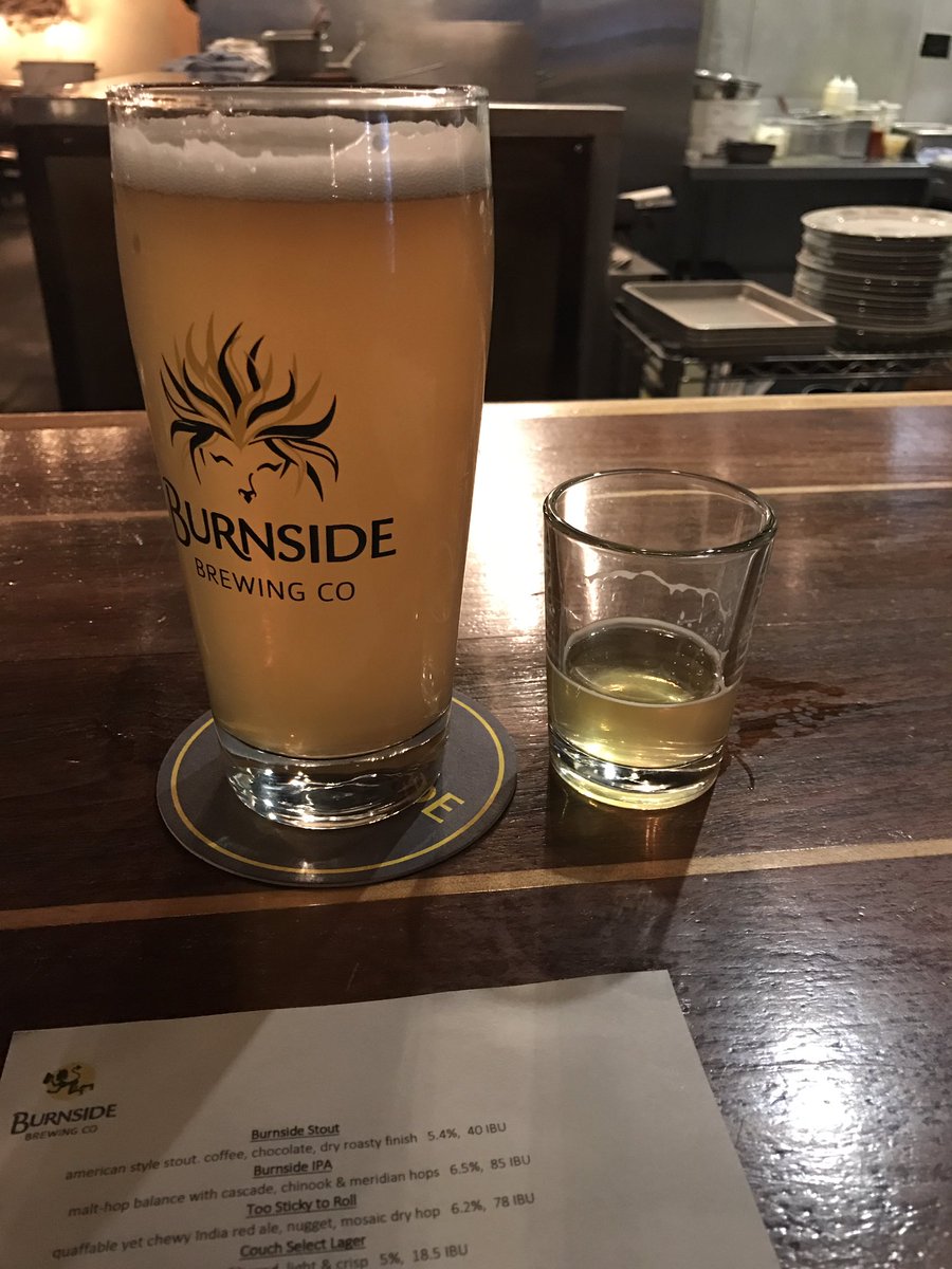 A tale of two #goses. <a href="/BurnsideBrewco/">Burnside Brewing Co.</a> Sakura Gose w/ 🇯🇵 salt cured 🍒 blossoms😍. And "Shuck Norris" w/... sea urchins🤐