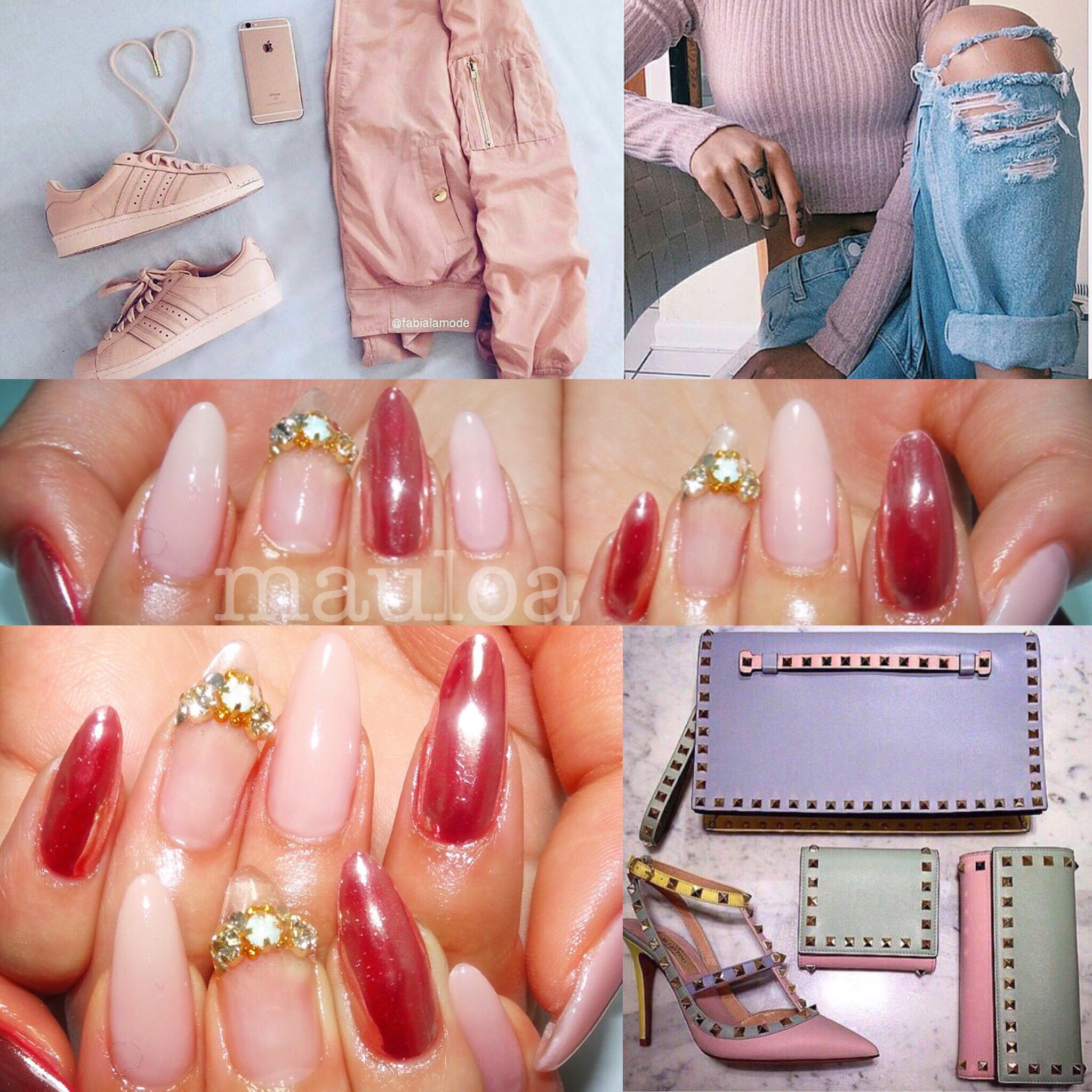 Mauloa ピンクミラーネイル クリアフレンチが綺麗 いつもありがとうございます ネイル ジェル ネイルデザイン ネイルアート 冬ネイル ウインターネイル 冬ネイル16 秋ネイル オータムネイル 富田林 ミラーネイル クロムパウダー