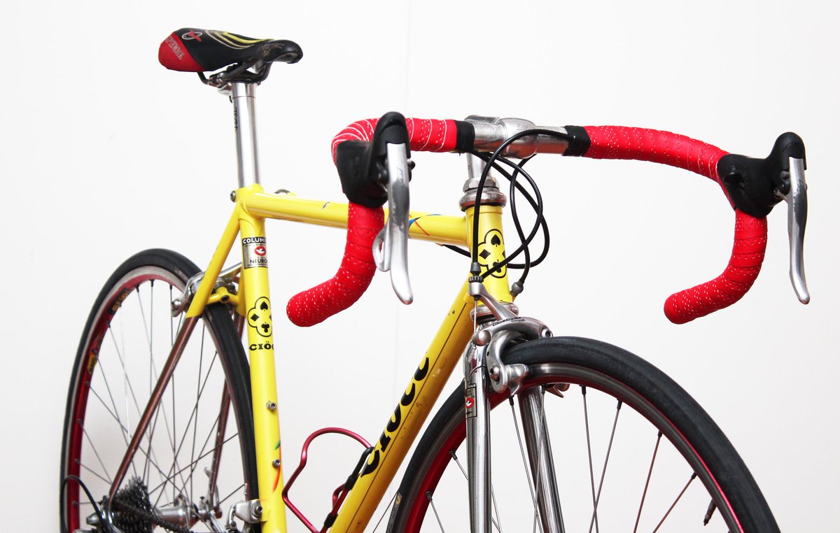 chiassa68's tweet photo. Ciocc steel frame since 90's. Campagnolo Daytona groupset. #vintagesteel #vintagebikes https://t.co/ZE8wPXs2Fr