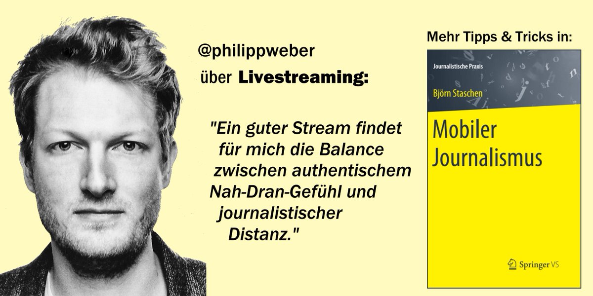 Als Journalisl live senden per Smartphone: Tipps und Tricks von <a href="/philippweber/">Philipp Weber</a> u.a. im e-book springer.com/de/book/978365…, Ende Januar gedruckt