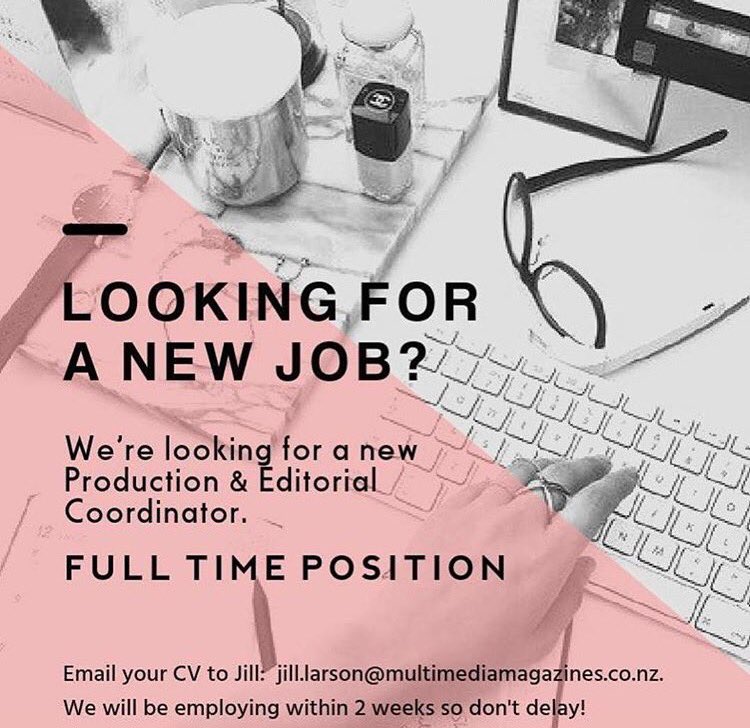 MultiMediaMag's tweet image. Looking for a change? Production assistant #aucklandjob #magazines