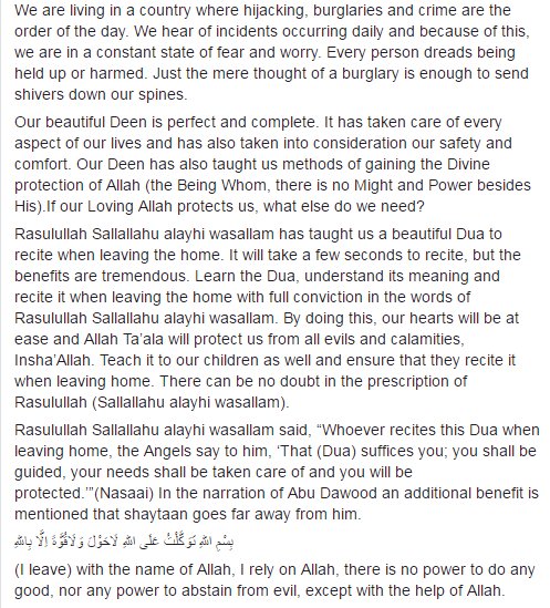 JamiatKZN's tweet photo. A Powerful Dua for Protection https://t.co/RPfLuUJt5d