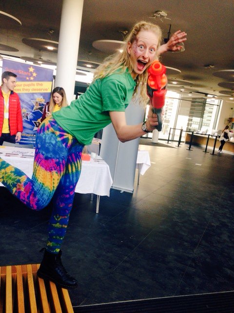 super_pirates's tweet photo. Jason &amp; Amanda are at @bathspacareers day getting students to have a play with our NerfGuns &amp; glitter! Who wouldn't want to work with us?!⚡✨ https://t.co/0i61GgSXmo