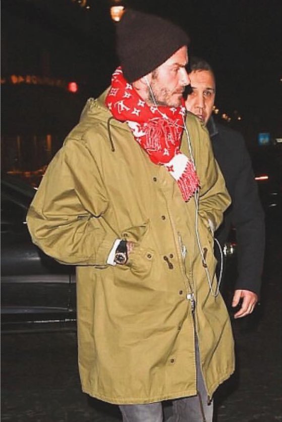 MRBLD on X: Travis wearing the Supreme/Louis Vuitton Monogram Scarf   / X