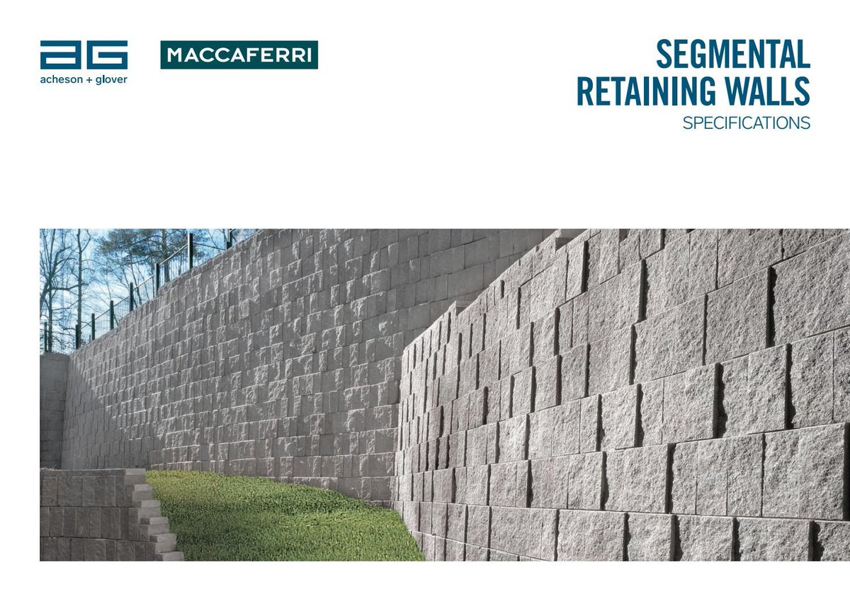 AchesonGlover's tweet photo. Check out AG/Maccaferri's segmental retaining wall brochure. https://t.co/vL7fk7SLjH #Prefinished #Mortarless #TuesdayMotivation https://t.co/Jnz2VSHaTP