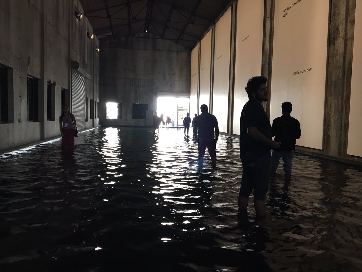 SkinsHun's tweet photo. #seaofpain by Raul Zurita @KochiBiennale  thanks Bose and Edwin for today! #HereThereEverywhere @SooreePillay @aaroncezar @KrishBose https://t.co/tS0uVGXkxp