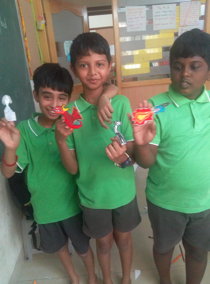 SmithaBijoy1's tweet photo. @akshar_arbol 
#finger puppet workshop at gr 5. More creative ways to try their ideas.. https://t.co/mjmzrcmuug