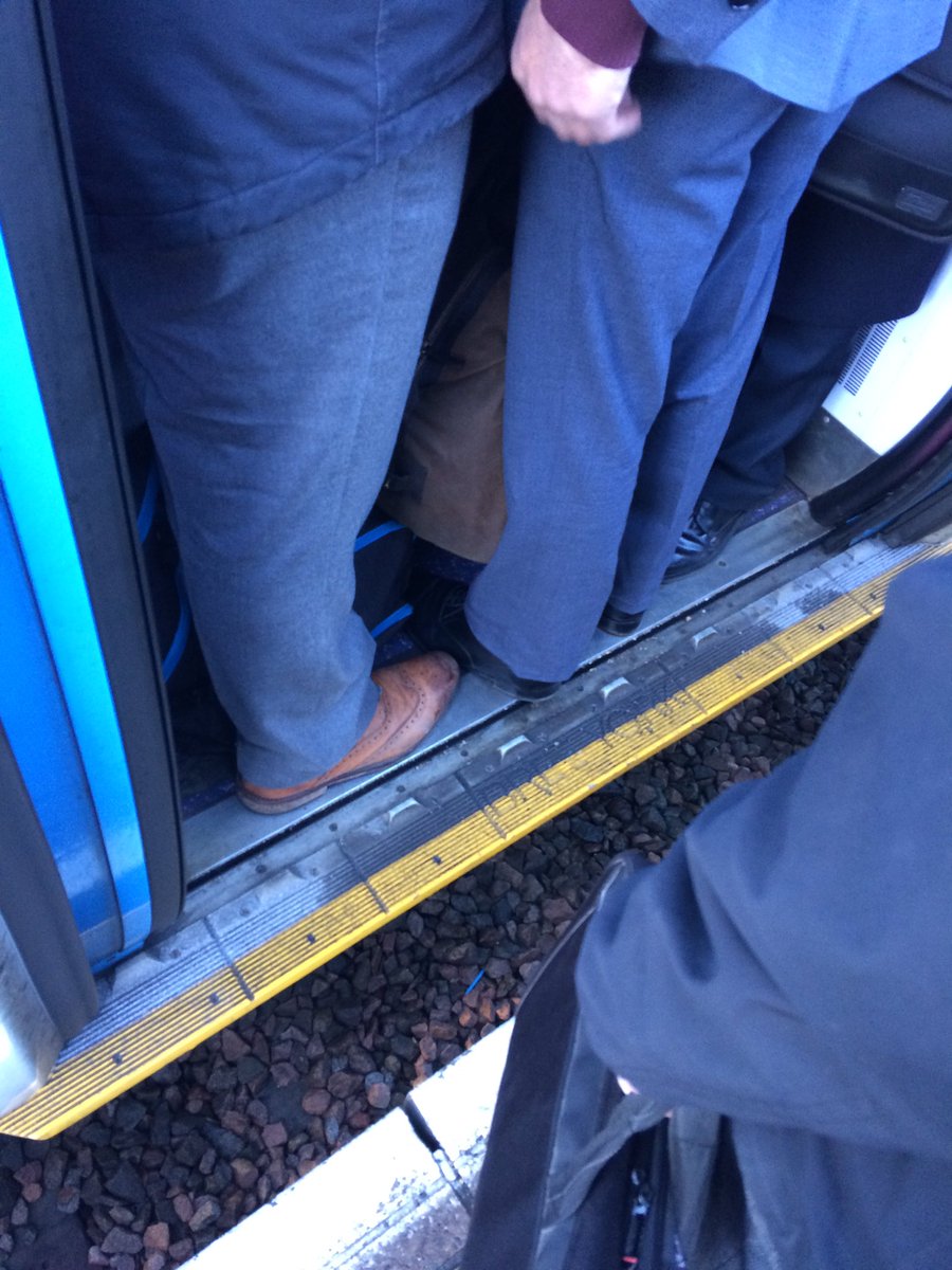 Hi <a href="/TLRailUK/">Thameslink</a> no one has been able to get on your trains at nunhead for the last hour. What's going on? They are all like this pic.