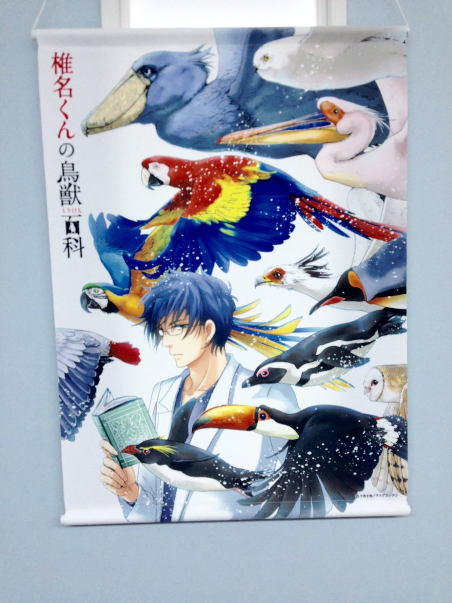 Gate Online Shop 椎名くんの鳥獣百科の初グッズ 届きました ヾ ー ノ 十月士也先生ありがとうございます ハシビロコウの迫力ったら 綺麗にタペストリーになって満足です 是非皆様もうすぐ9巻発売しますので 是非 是非 企画タマ 椎名