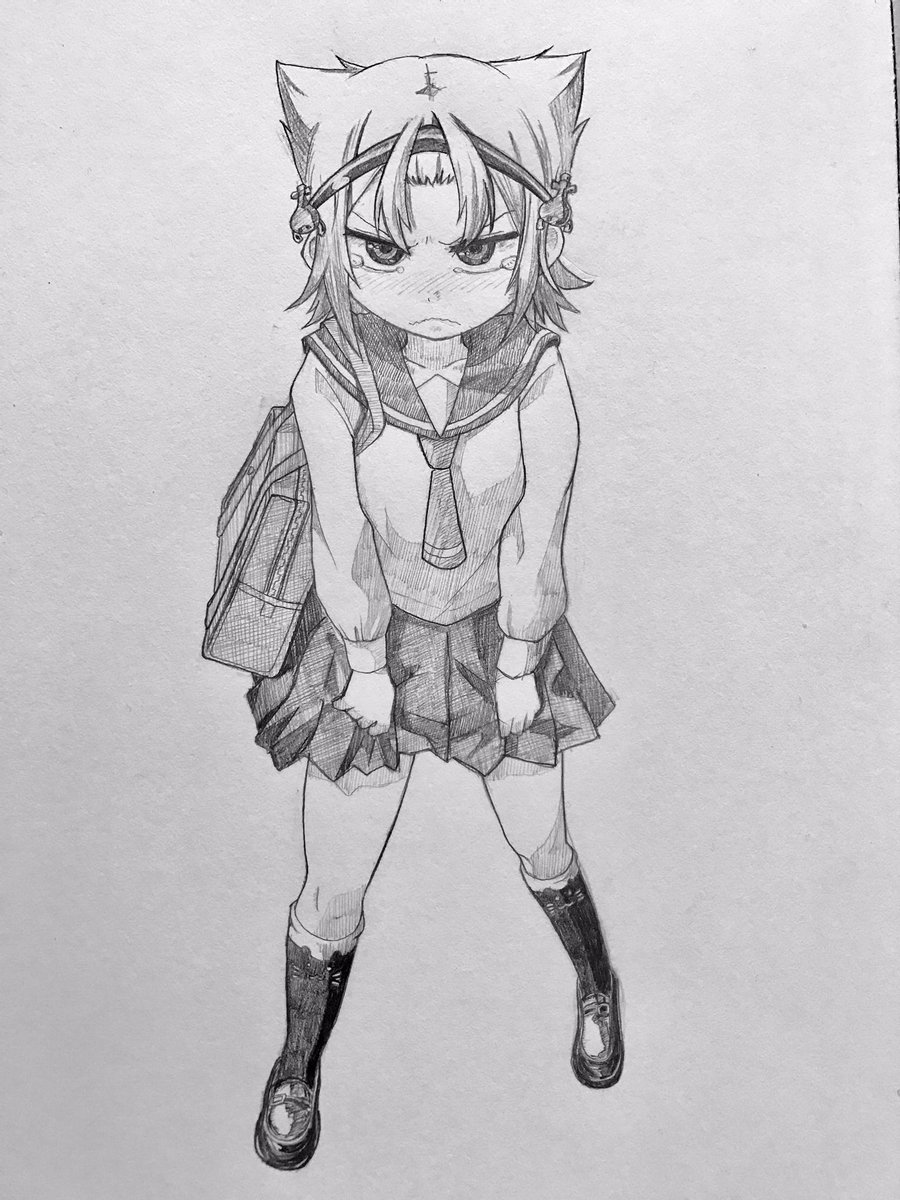 memcpy0's tweet image. コミック1巻表紙の八十亀ちゃん模写。